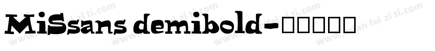MiSsans demibold字体转换